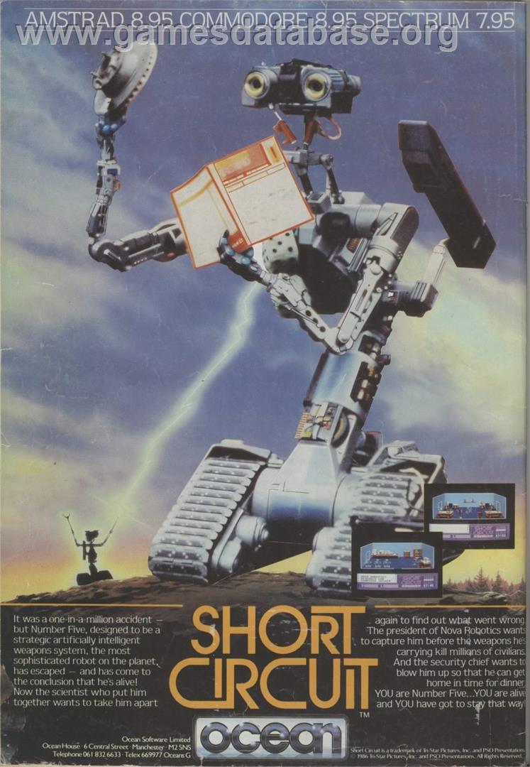 Short Circuit - Amstrad CPC - Artwork - Advert