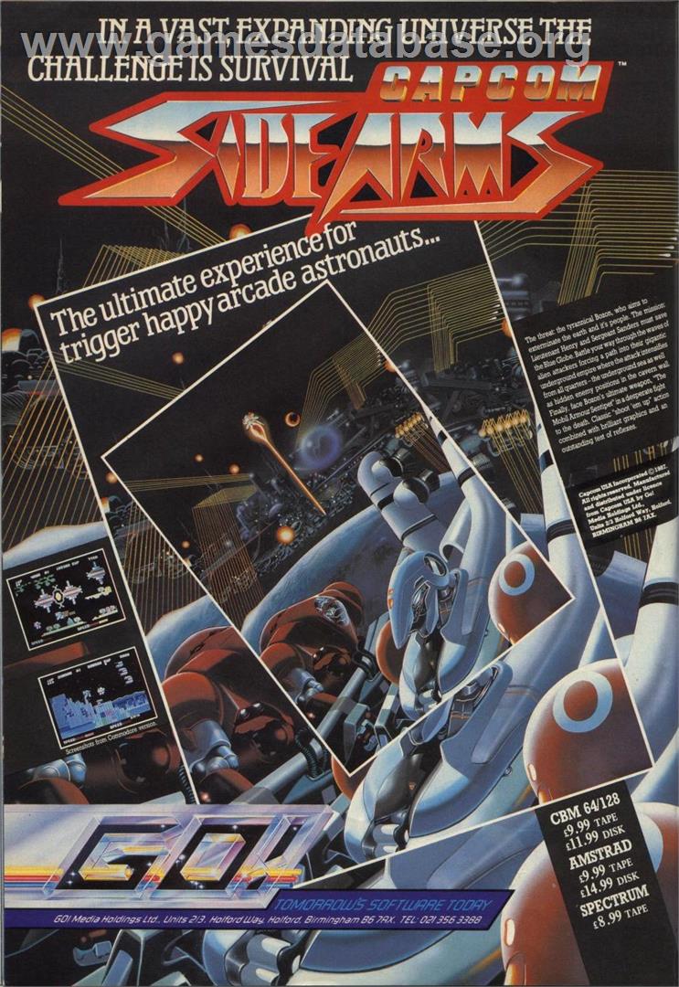 Side Arms Hyper Dyne - Commodore 64 - Artwork - Advert