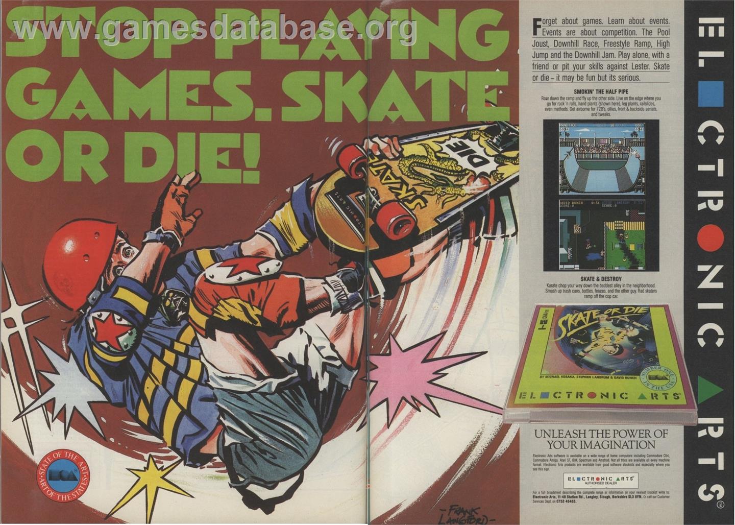 Skate or Die - Commodore 64 - Artwork - Advert