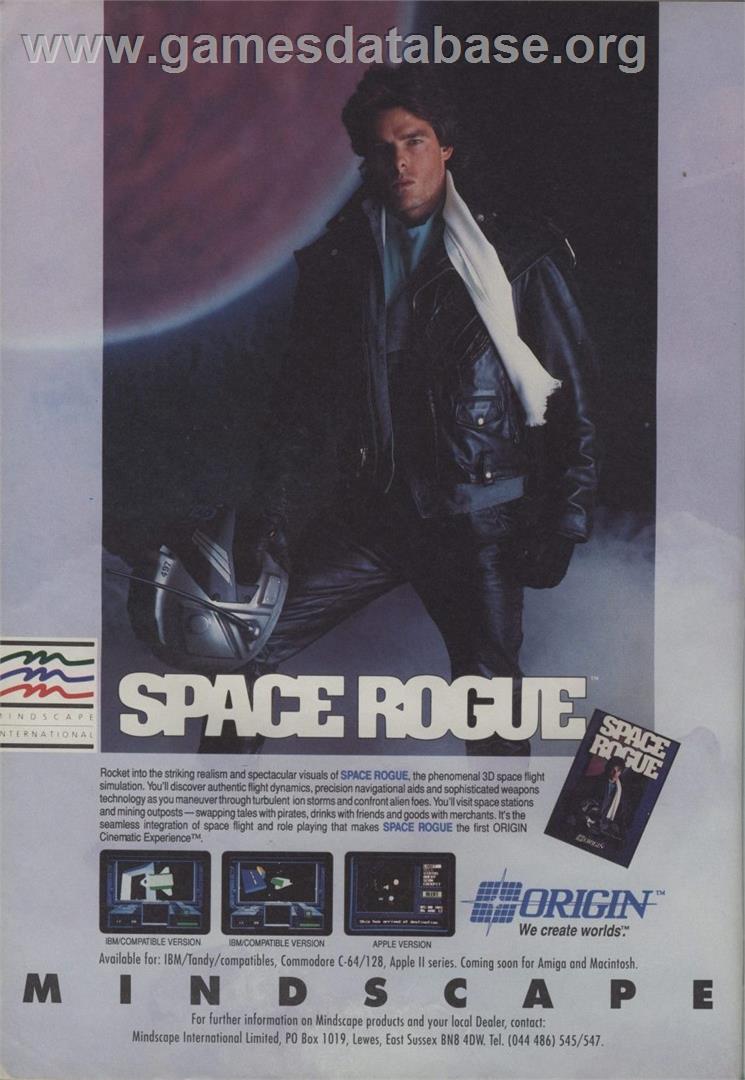 Space Rogue - Commodore 64 - Artwork - Advert
