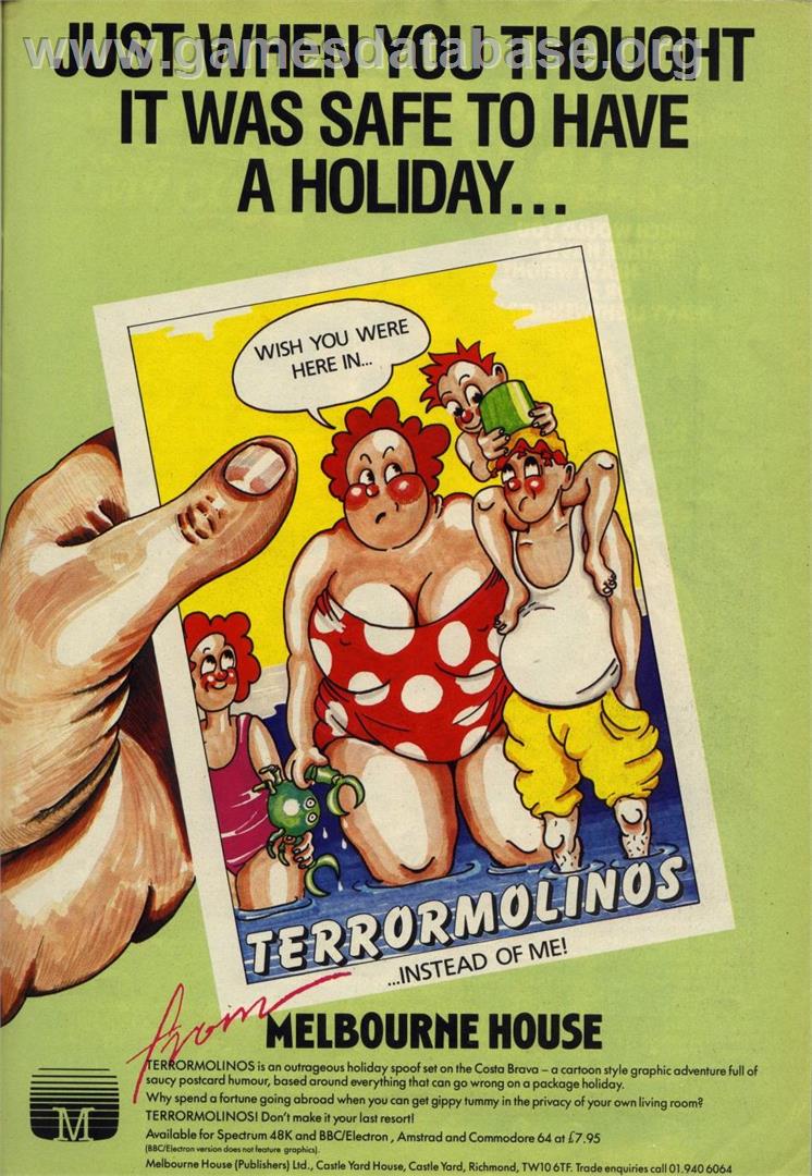 Terrormolinos - Amstrad CPC - Artwork - Advert