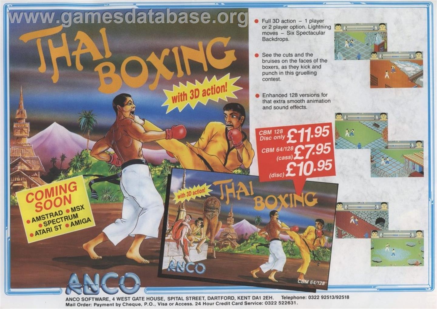 Thai Boxing - Amstrad CPC - Artwork - Advert
