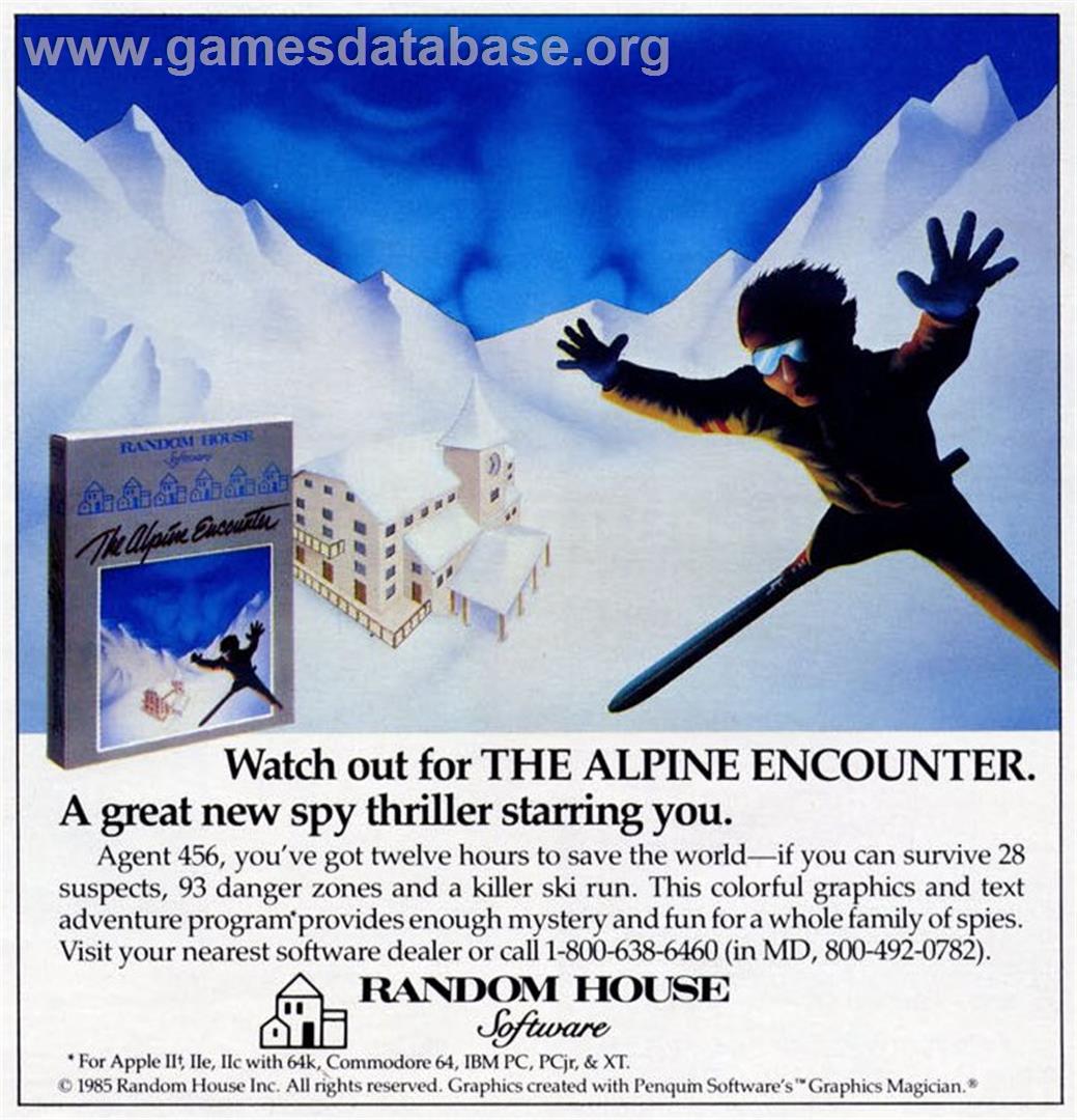The Alpine Encounter - Commodore 64 - Artwork - Advert