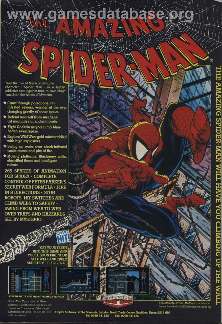 The Amazing Spider-Man - Commodore 64 - Artwork - Advert