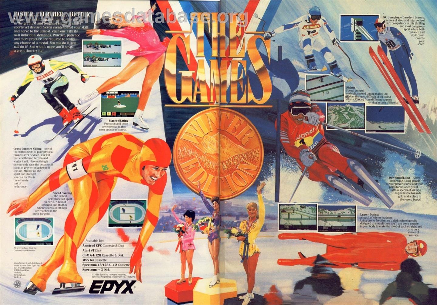 The Games: Winter Edition - Commodore 64 - Artwork - Advert