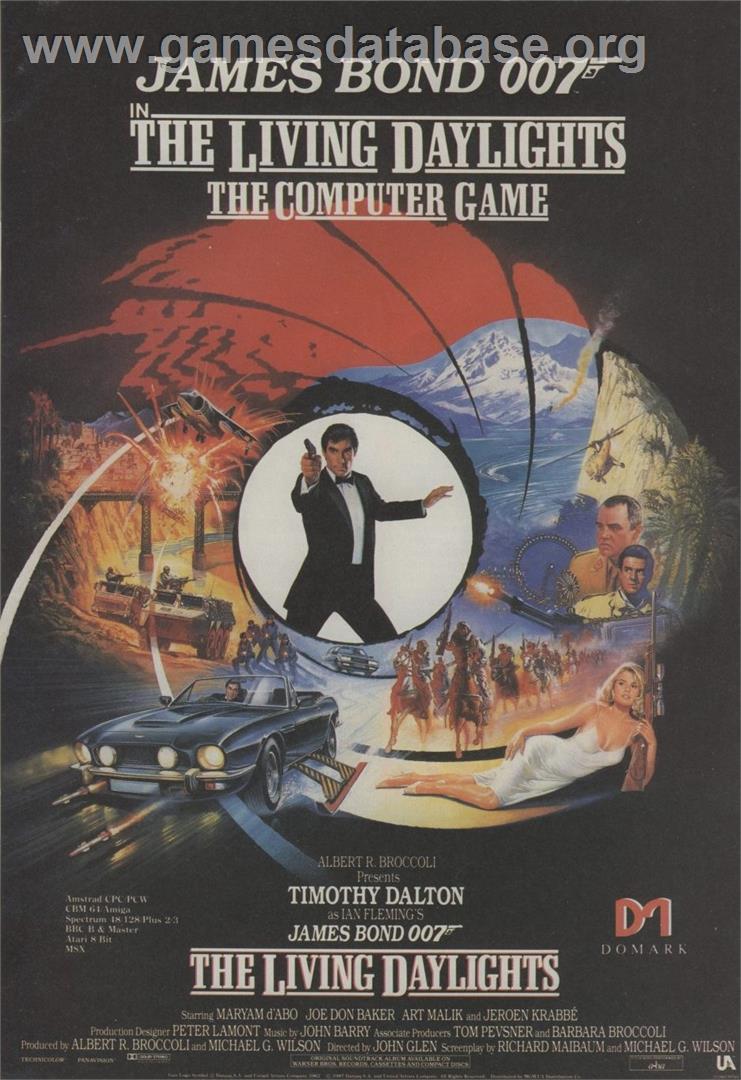 The Living Daylights - Commodore 64 - Artwork - Advert
