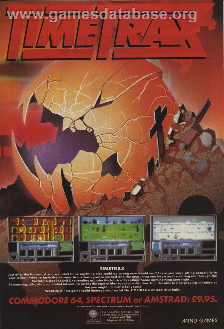 Time Trax - Commodore 64 - Artwork - Advert
