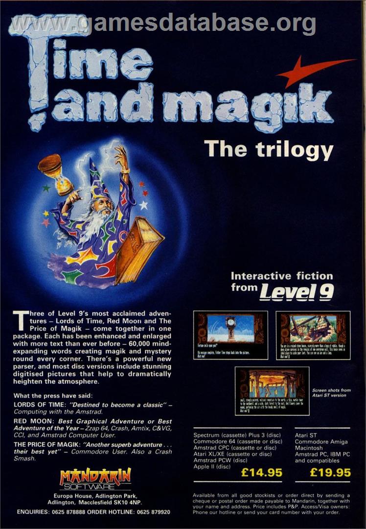 Time and Magik: The Trilogy - Commodore 64 - Artwork - Advert