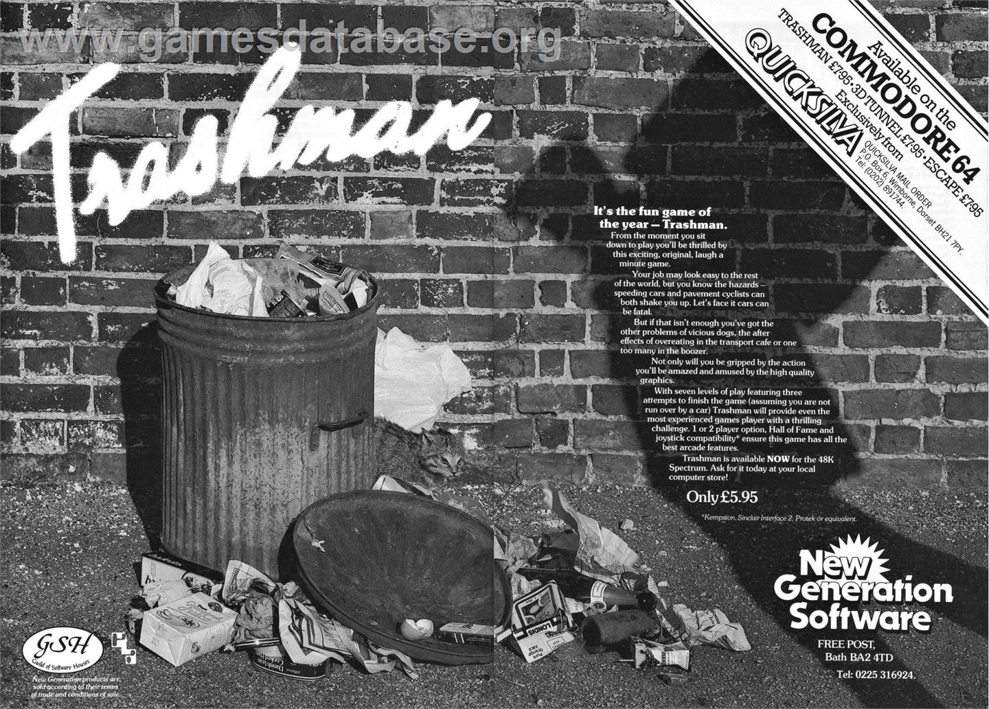 Trashman - Commodore 64 - Artwork - Advert