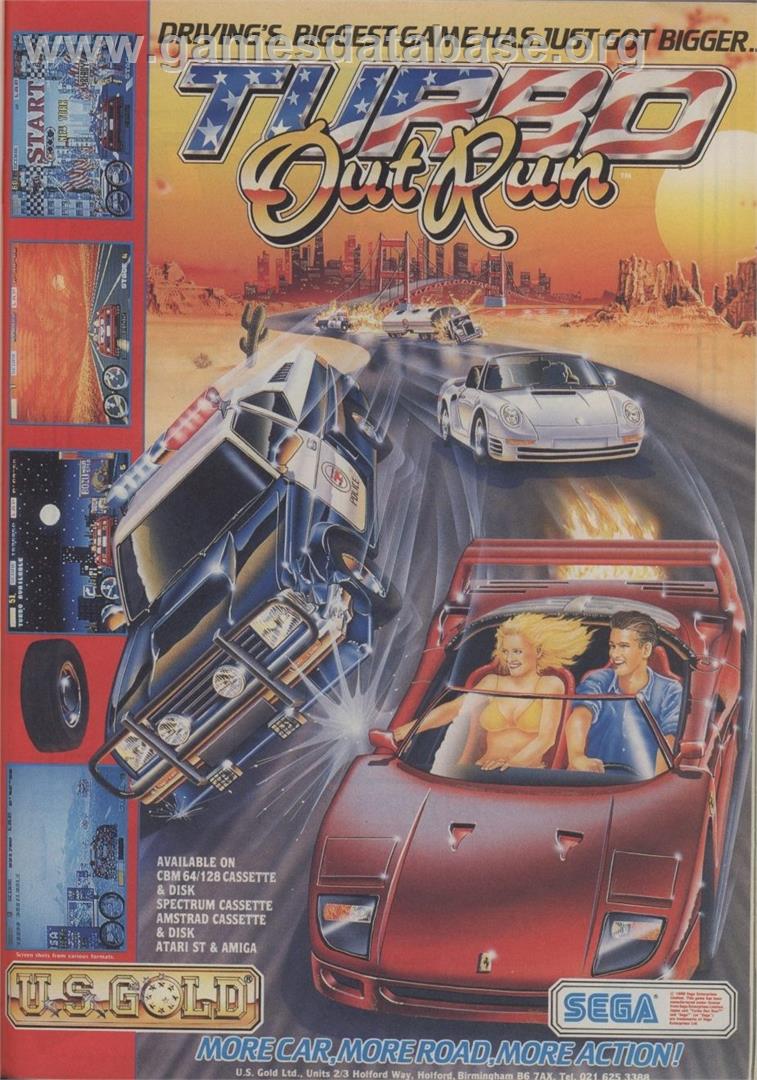 Turbo Outrun - Commodore 64 - Artwork - Advert
