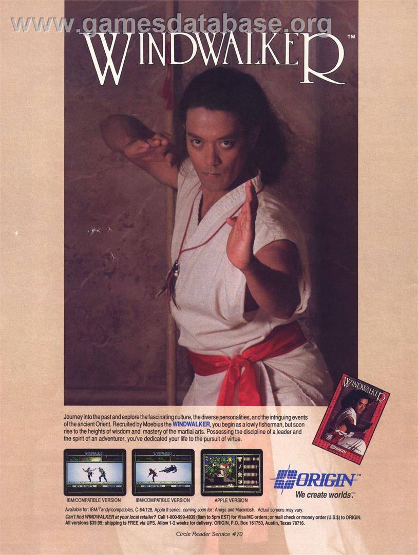 Windwalker - Commodore 64 - Artwork - Advert