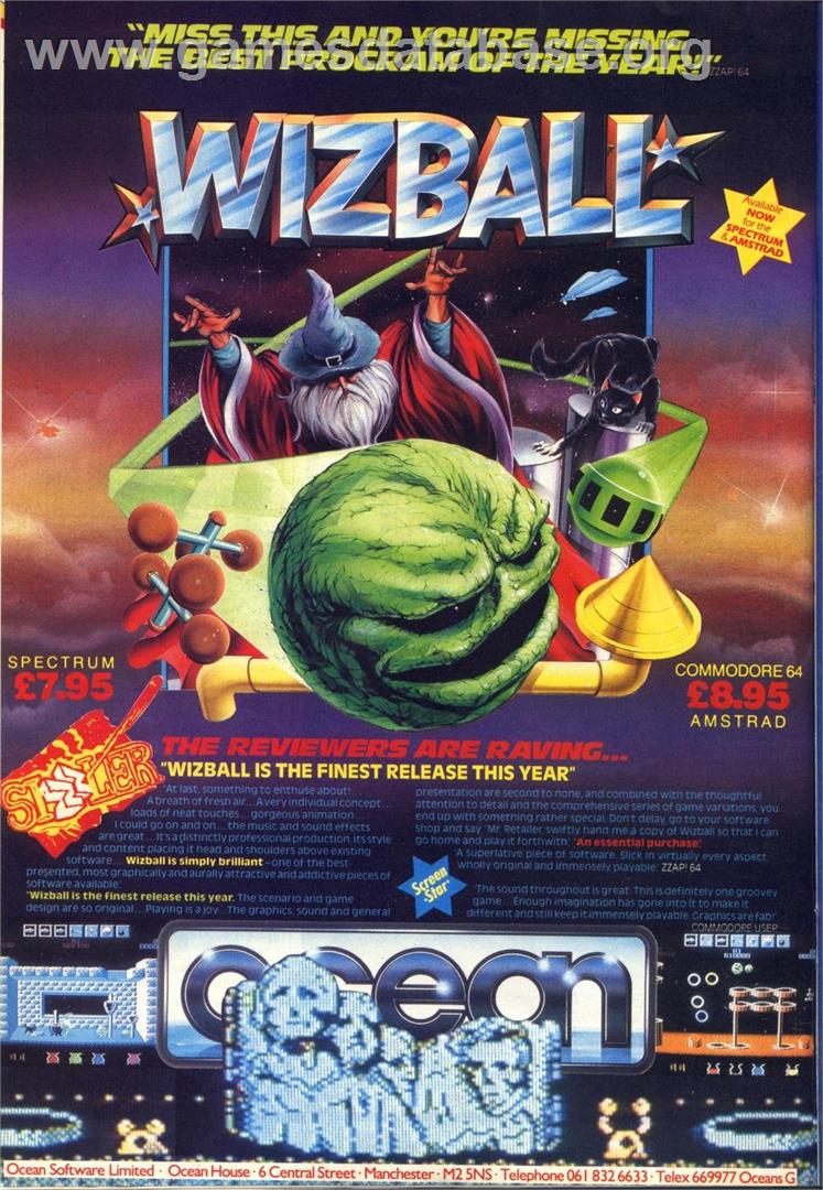 Wizball - Commodore Amiga - Artwork - Advert