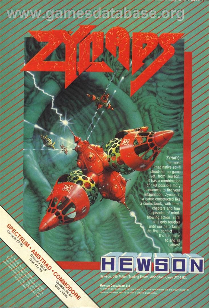 Zynaps - Commodore 64 - Artwork - Advert
