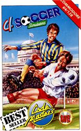 Box cover for 4 Soccer Simulators on the Commodore 64.