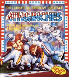 Box cover for 4th & Inches on the Commodore 64.