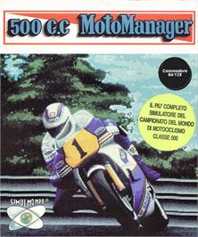 Box cover for 500cc Motomanager on the Commodore 64.