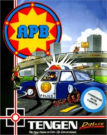 Box cover for APB on the Commodore 64.