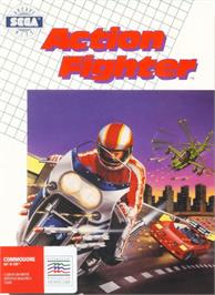 Box cover for Action Fighter on the Commodore 64.