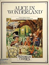 Box cover for Alice in Wonderland on the Commodore 64.