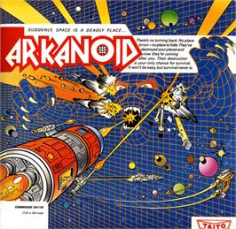 Box cover for Arkanoid on the Commodore 64.