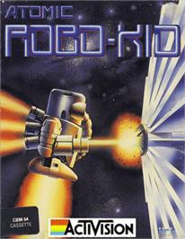 Box cover for Atomic Robo-Kid on the Commodore 64.