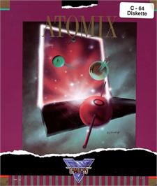 Box cover for Atomix on the Commodore 64.
