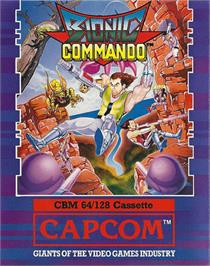 Box cover for Bionic Commando on the Commodore 64.