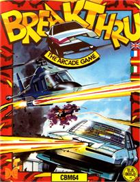 Box cover for Breakthru on the Commodore 64.