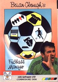 Box cover for Brian Clough's Football Fortunes on the Commodore 64.