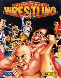 Box cover for Championship Wrestling on the Commodore 64.