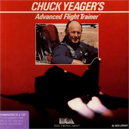Box cover for Chuck Yeager's Advanced Flight Trainer on the Commodore 64.