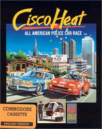 Box cover for Cisco Heat: All American Police Car Race on the Commodore 64.