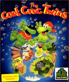 Box cover for Cool Croc Twins on the Commodore 64.