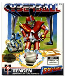 Box cover for Cyberball on the Commodore 64.