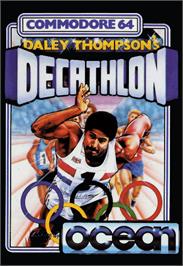 Box cover for Daley Thompson's Decathlon on the Commodore 64.