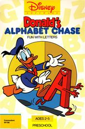 Box cover for Donald's Alphabet Chase on the Commodore 64.