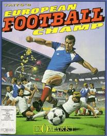 Box cover for European Football Champ on the Commodore 64.