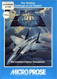 Box cover for F-15 Strike Eagle on the Commodore 64.