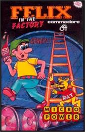 Box cover for Felix in the Factory on the Commodore 64.