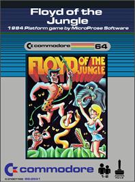 Box cover for Floyd of the Jungle on the Commodore 64.