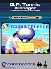 Box cover for G.P. Tennis Manager on the Commodore 64.