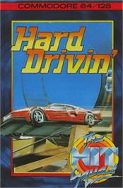 Box cover for Hard Drivin' on the Commodore 64.