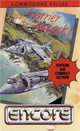 Box cover for Harrier Attack on the Commodore 64.