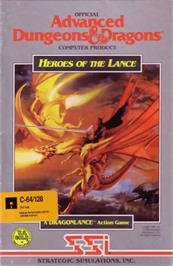 Box cover for Heroes of the Lance on the Commodore 64.