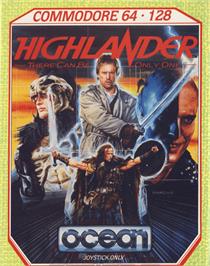 Box cover for Highlander on the Commodore 64.