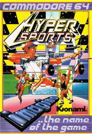 Box cover for Hyper Sports on the Commodore 64.
