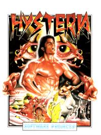 Box cover for Hysteria on the Commodore 64.