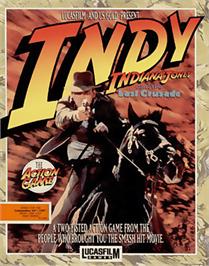 Box cover for Indiana Jones and the Last Crusade: The Action Game on the Commodore 64.