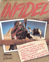 Box cover for Infidel on the Commodore 64.