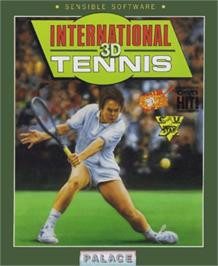Box cover for International 3D Tennis on the Commodore 64.